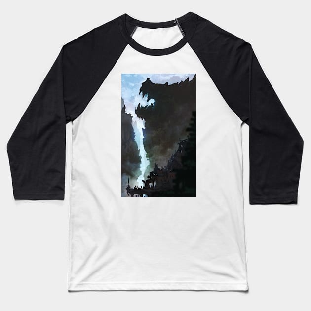 Dragon Cave Baseball T-Shirt by tiagosousa